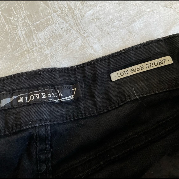 Hot Topic Lovesick black “Americana” American flag split leg shorts - Picture 3 of 7